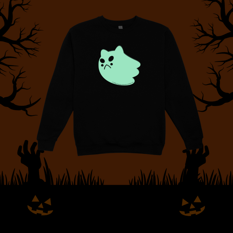 Puppycat Ghost GLOW Sweatshirt! (LIMITED QUANTITY)