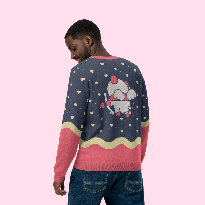 Cupid Puppycat Knitted Valentine's Day Sweater