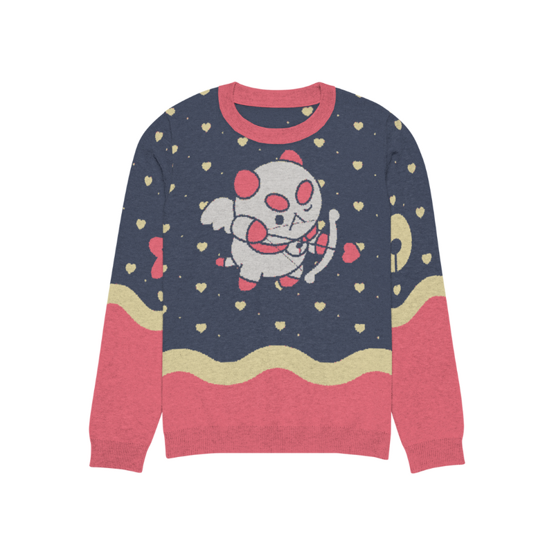 Cupid Puppycat Knitted Valentine's Day Sweater