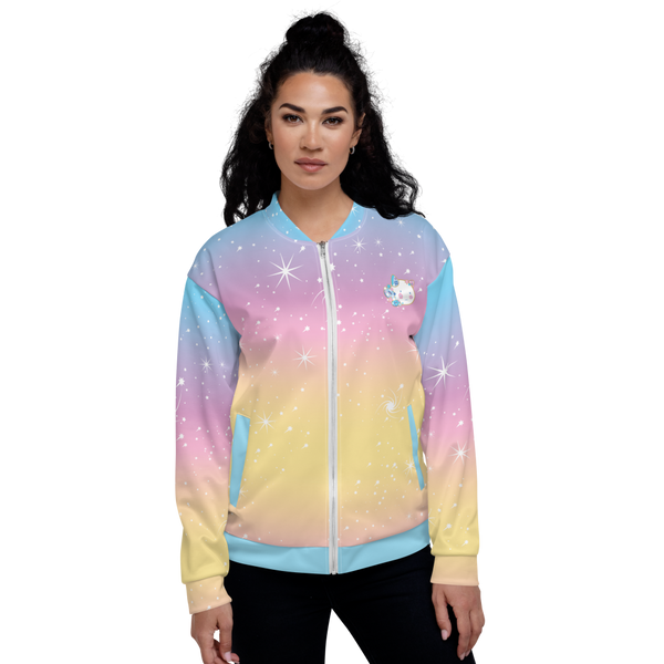 Unisex Puppycat Pastel Neon Bomber