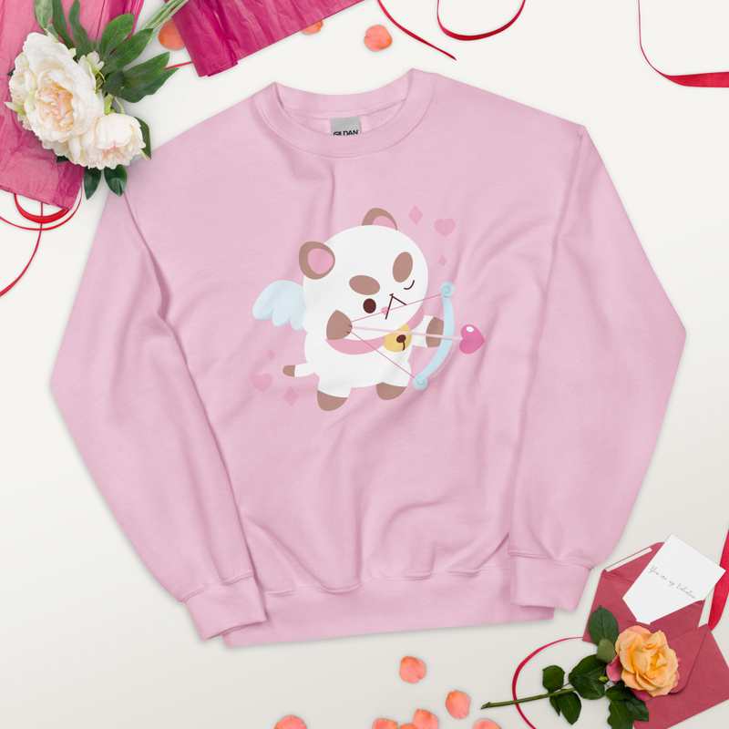 Cupid Puppycat Valentine's Day Sweatshirt