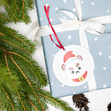 Santa Puppycat Acrylic Ornament