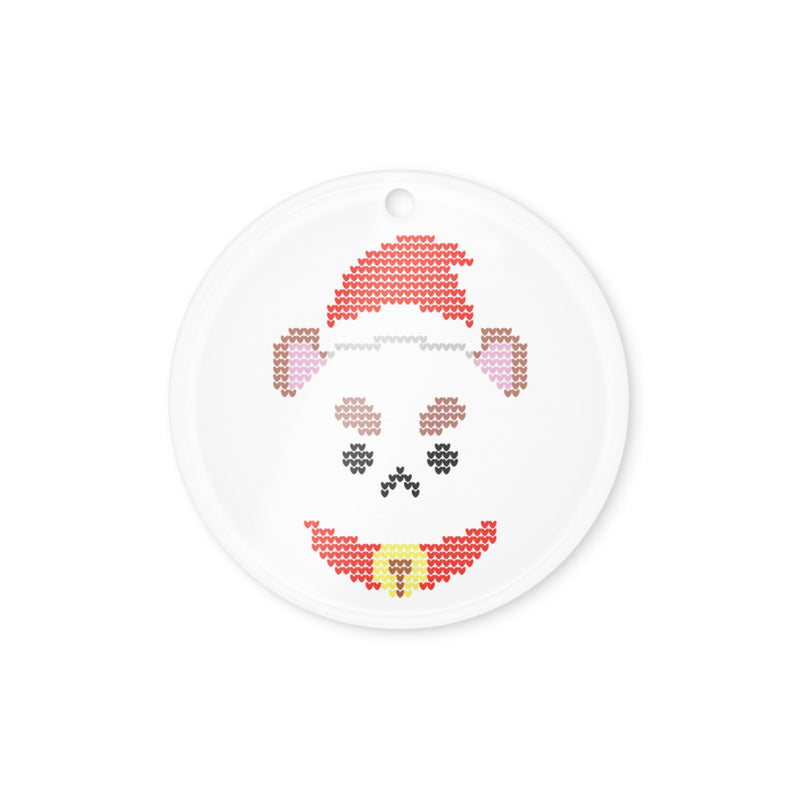 Santa Puppycat Acrylic Ornament
